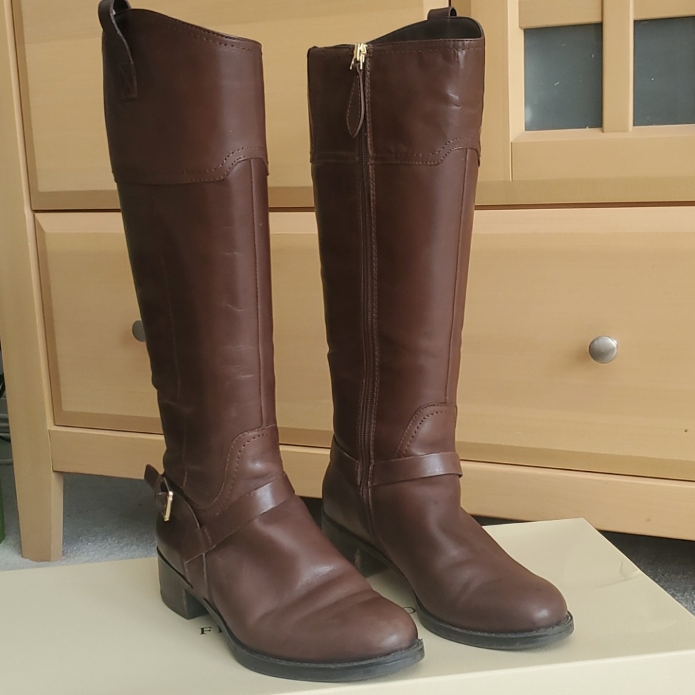 Franco Sarto Corbeit riding boot brown 7